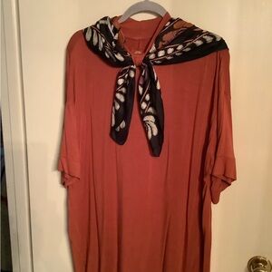 2 Double D Ranch Tops Black and Burnt orange/Rust